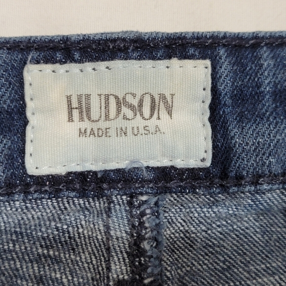 Hudson Mid-Rise Blue Skinny Jeans Flap Rear Pockets Size 29 - Picture 8 of 11